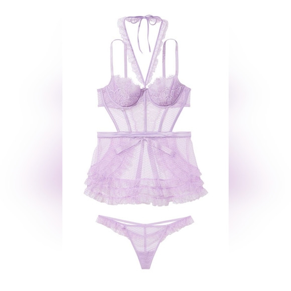 Victoria's Secret Lg. Wicked Unlined Apron 2 Piece - Picture 3 of 3